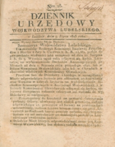 Dziennik Urzędowy Województwa Lubelskiego 1823.07.09. Nr 28 + dod.