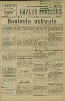 Gazeta Lubelska : niezależne pismo demokratyczne. R. 3, Nr 3=671 (4 stycznia 1947)