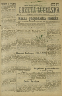 Gazeta Lubelska : niezależne pismo demokratyczne. R. 3, Nr 6=674 (8 stycznia 1947)