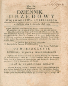Dziennik Urzędowy Województwa Lubelskiego 1823.08.06. Nr 32 + dod.