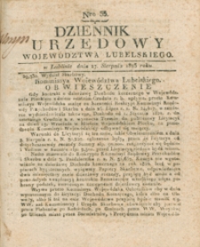 Dziennik Urzędowy Województwa Lubelskiego 1823.08.27. Nr 35 + dod.