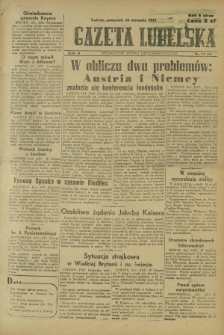 Gazeta Lubelska : niezależne pismo demokratyczne. R. 3, Nr 14=682 (16 stycznia 1947)