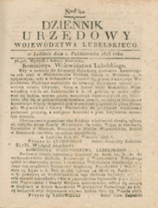 Dziennik Urzędowy Województwa Lubelskiego 1823.10.01. Nr 40 + dod.