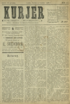 Kurjer / redaktor i wydawca Stanisław Korczak. - R. 3, nr 285 (12 grudnia 1908)