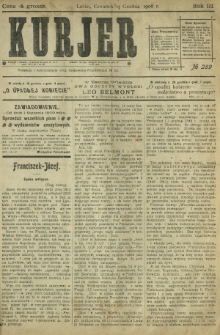 Kurjer / redaktor i wydawca Stanisław Korczak. - R. 3, nr 289 (17 grudnia 1908)