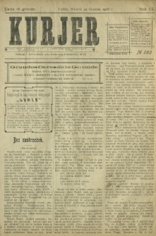 Kurjer / redaktor i wydawca Stanisław Korczak. - R. 3, nr 293 (22 grudnia 1908)