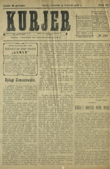 Kurjer / redaktor i wydawca Stanisław Korczak. - R. 3, nr 299 (31 grudnia 1908)