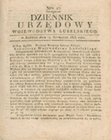 Dziennik Urzędowy Województwa Lubelskiego 1823.11.19. Nr 47