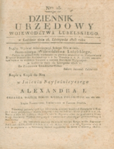 Dziennik Urzędowy Województwa Lubelskiego 1823.11.26. Nr 48 + dod.