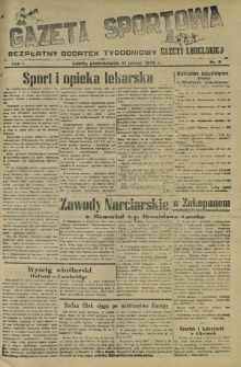 Gazeta Sportowa : bezpłatny dodatek tygodniowy Gazety Lubelskiej. Nr 6 (11 marca 1946)