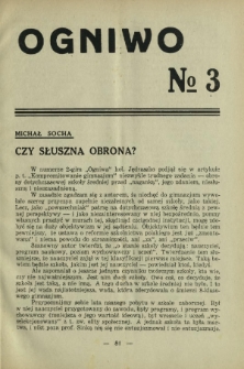 Ogniwo / [Związek Zawodowy Nauczycielstwa Polskich Szkół Średnich]. [R. 12], Nr 3 (1932)
