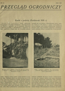 Przegląd Ogrodniczy R. 12, Nr 12 (1929)
