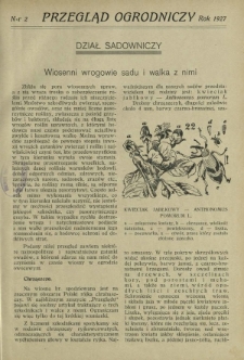 Przegląd Ogrodniczy R. 10, Nr 2 (1927)