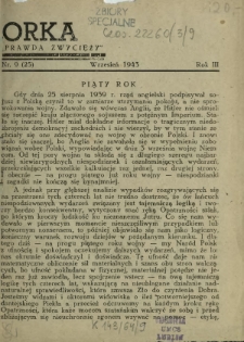 Orka "Prawda Zwycięży". R. 3, nr 9=25 (wrzesień 1943)