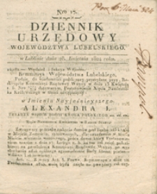 Dziennik Urzędowy Województwa Lubelskiego 1824.04.28. Nr 17