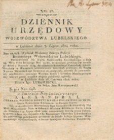 Dziennik Urzędowy Województwa Lubelskiego 1824.07.07. Nr 27