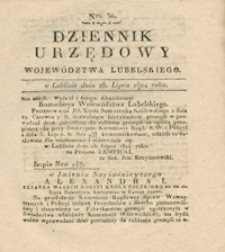 Dziennik Urzędowy Województwa Lubelskiego 1824.07.28. Nr 30 + dod.