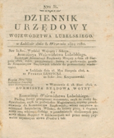 Dziennik Urzędowy Województwa Lubelskiego 1824.09.08. Nr 36 + dod.