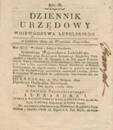 Dziennik Urzędowy Województwa Lubelskiego 1824.09.22. Nr 38 + dod.