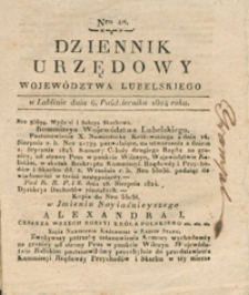 Dziennik Urzędowy Województwa Lubelskiego 1824.10.06. Nr 40 + dod.