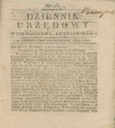 Dziennik Urzędowy Województwa Lubelskiego 1824.11.10. Nr 45 + dod.