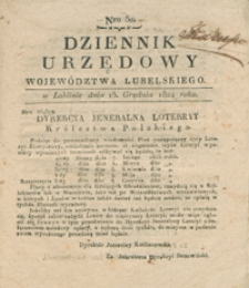 Dziennik Urzędowy Województwa Lubelskiego 1824.12.15. Nr 50 + dod.