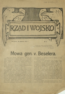 Rząd i Wojsko R. 2, Nr 8 (10 stycznia 1917)