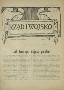 Rząd i Wojsko R. 2, Nr 10 (10 lutego 1917)