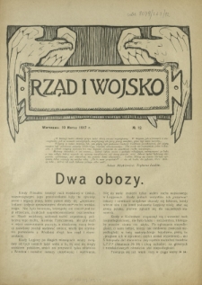 Rząd i Wojsko R. 2, Nr 12 (10 marca 1917)