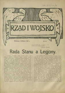 Rząd i Wojsko R. 2, Nr 14 (30 marca 1917)