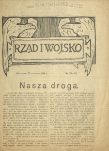 Rząd i Wojsko R. 3, Nr 28/29 (25 czerwca 1918)