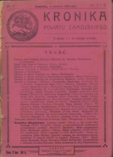 Kronika Powiatu Zamojskiego R. 1, nr 5-6 (czerw. 1918)