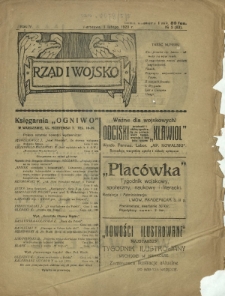 Rząd i Wojsko R. 5, Nr 5(83) (1 lutego 1920)