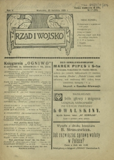 Rząd i Wojsko R. 5, Nr 17(95) (25 kwietnia 1920)