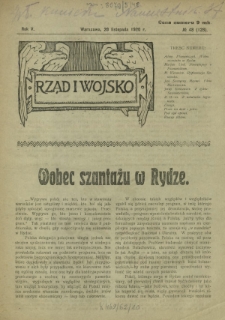 Rząd i Wojsko R. 5, Nr 48(128) (28 listopada 1920)