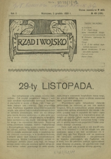 Rząd i Wojsko R. 5, Nr 49(129) (5 grudnia 1920)