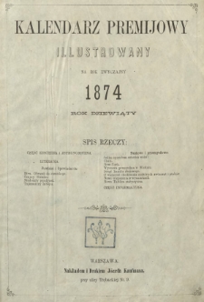 Kalendarz Premijowy Illustrowany na Rok Zwyczajny 1874 (Rok dziewiąty)