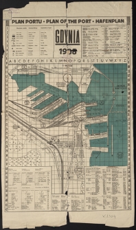 Gdynia 1938 : plan portu = plan of the port = Hafenplan