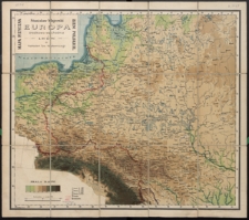 Europa środkowo-wschodnia : mapa fizyczna ziem polskich