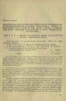 Przegląd Skarbowy : sprawy podatkowe, cła, monopole i finanse komunalne : miesięcznik dla praktyki prawa skarbowego / red. Rudolf Langrod. R. 3, z. 12 (grudzień 1938)