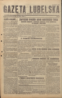 Gazeta Lubelska : niezależne pismo demokratyczne. 1945, nr 8 (19 lutego)