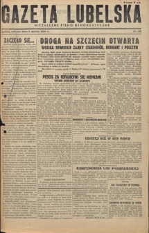 Gazeta Lubelska : niezależne pismo demokratyczne. 1945, nr 22 (6 marca)