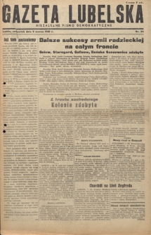 Gazeta Lubelska : niezależne pismo demokratyczne. 1945, nr 24 (8 marca)