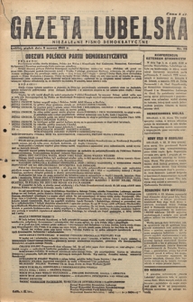 Gazeta Lubelska : niezależne pismo demokratyczne. 1945, nr 25 (9 marca)