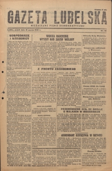 Gazeta Lubelska : niezależne pismo demokratyczne. 1945, nr 32 (16 marca)