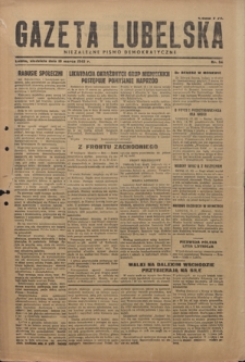 Gazeta Lubelska : niezależne pismo demokratyczne. 1945, nr 34 (18 marca)
