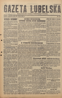 Gazeta Lubelska : niezależne pismo demokratyczne. 1945, nr 38 (22 marca)