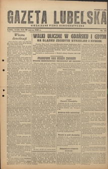 Gazeta Lubelska : niezależne pismo demokratyczne. 1945, nr 44 (28 marca)