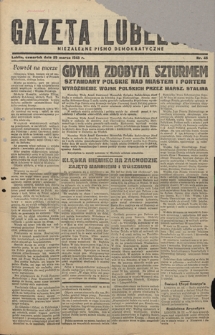 Gazeta Lubelska : niezależne pismo demokratyczne. 1945, nr 45 (29 marca)
