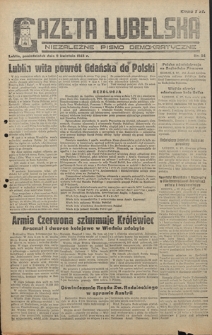 Gazeta Lubelska : niezależne pismo demokratyczne.1945, nr 54 (9 kwietnia)